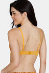 Zivame Robin's Song Padded Wired 3/4th Coverage T-Shirt Bra - Golden Orange — thumbnail 2
